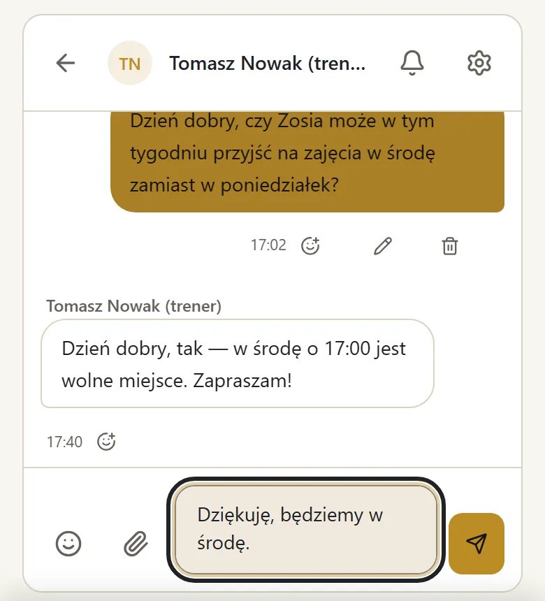 Rozmowa z trenerem