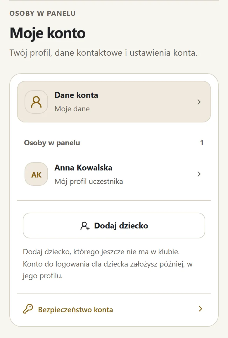 Moje konto