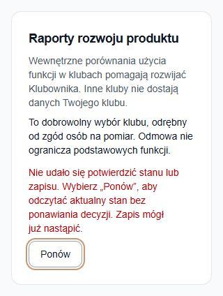 Niepotwierdzony stan i ponowny odczyt bez powtarzania decyzji. Rzeczywista karta na fikcyjnych danych, widok telefonu.