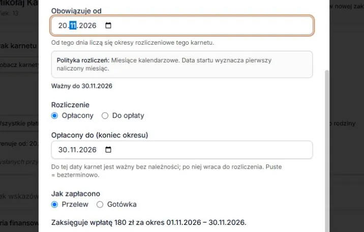 Kolejny miesiąc — pełna składka bez ponownego przyznania ulgi