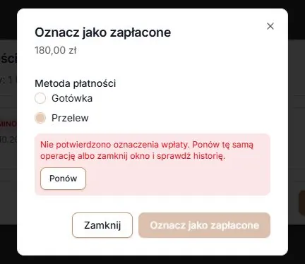 Niepewny wynik zachowuje tę samą metodę do ponowienia