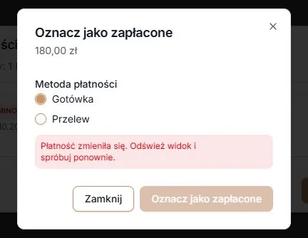 Odmowa zapisu innej kwoty niż sprawdzona w oknie