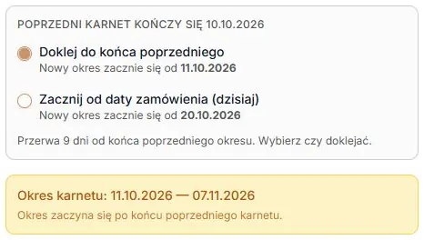 Doklejony cykl 28 dni — 11 października–7 listopada
