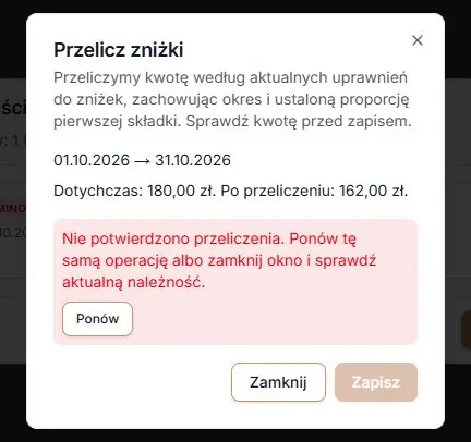Utracona odpowiedź po zapisie i ponowienie tej samej operacji