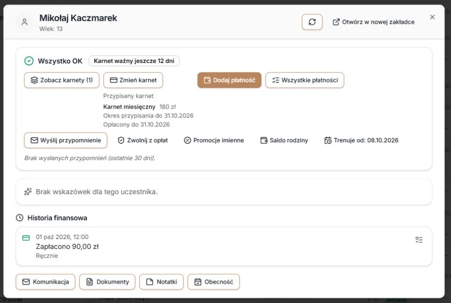 Zapisana data bez dodatkowego obciążenia
