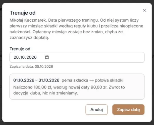 Informacja o mniejszej należnej kwocie