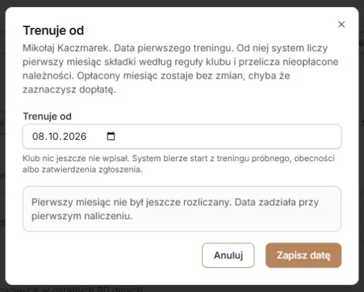 Pierwszy okres nie został jeszcze rozliczony