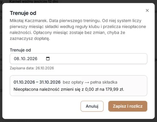 Pełna zapisana cena cyklu pozwala odtworzyć 179,99 zł z zerowej pierwszej należności.