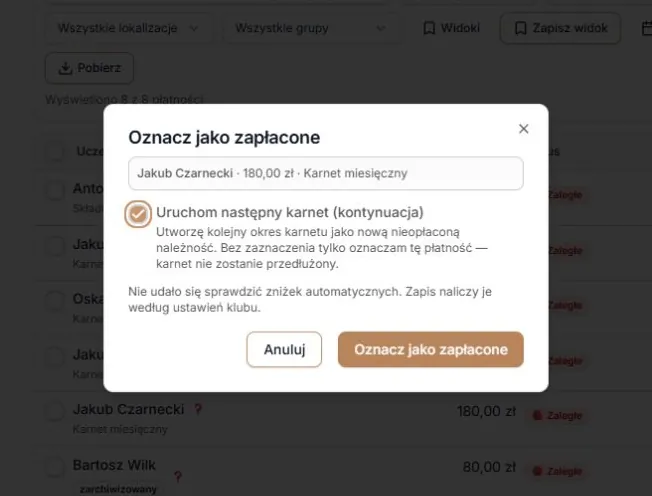 Niedostępny podgląd kolejnego okresu