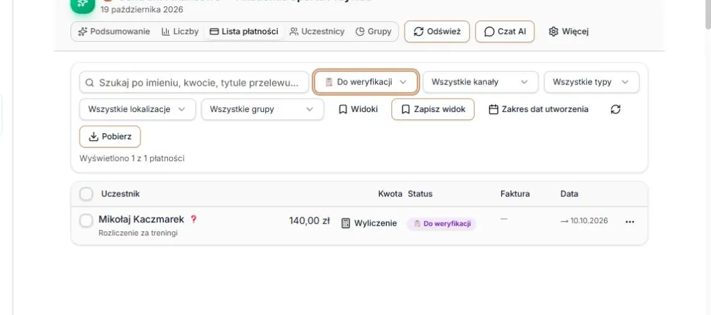 Status: Do weryfikacji