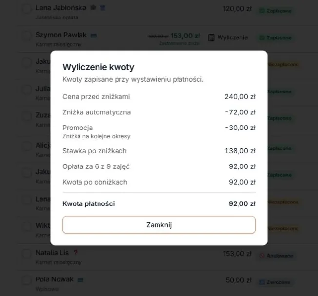 Promocja na stawkę cykliczną jest uwzględniona przed proporcją pierwszego okresu