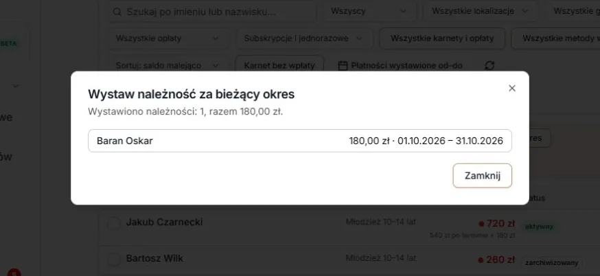 Udane ponowienie zapisu w tym samym oknie