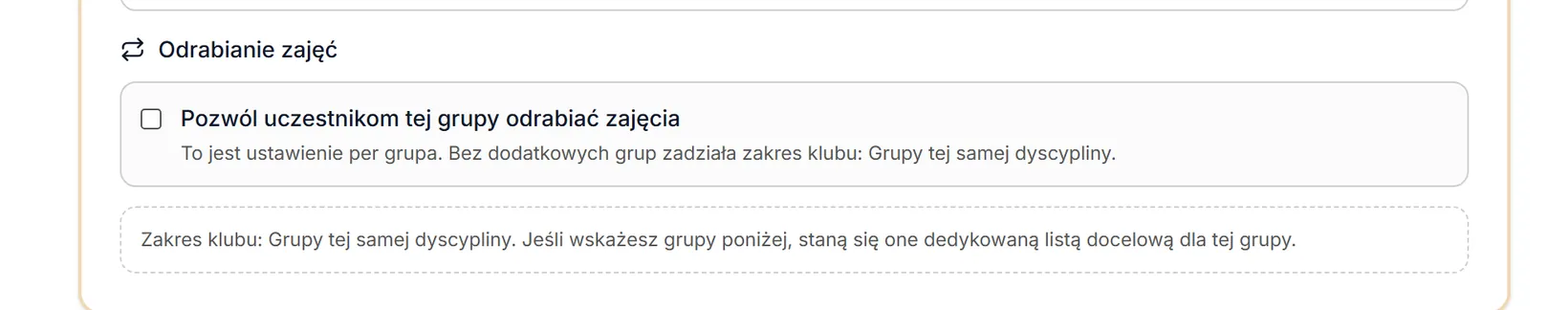 Edycja — odrabianie wyłączone