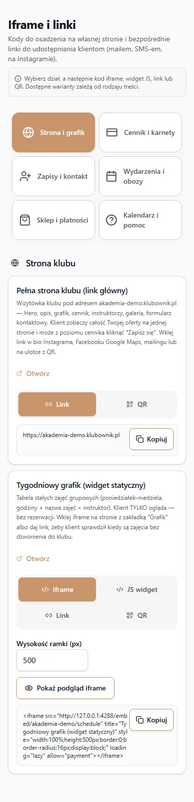 Zakładki i kody na telefonie