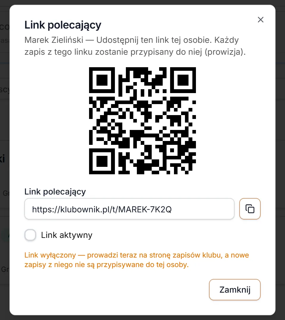 Link polecający wyłączony