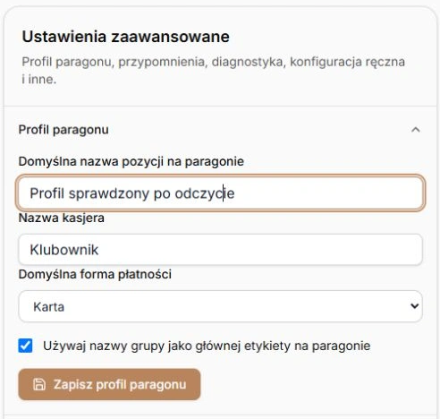 Profil po odzyskaniu pełnych danych — bez ponownego wysłania poprzedniego zapisu