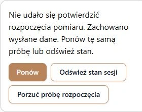 Niepotwierdzone rozpoczęcie na telefonie: zachowana próba, ponowienie, odczyt i porzucenie