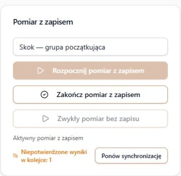 Niepotwierdzony wynik w kolejce i osobny przycisk synchronizacji