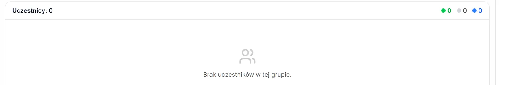 Grupa bez uczestników