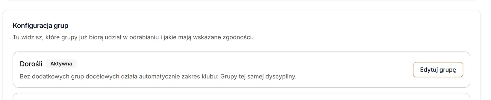 Konfiguracja grup