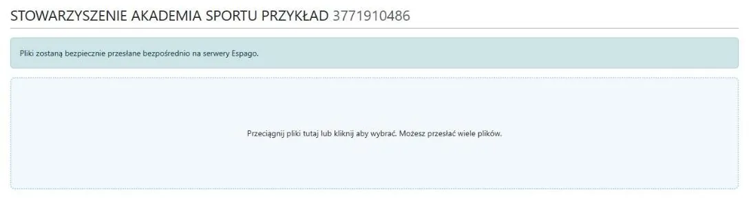 Dosyłanie dokumentów do Espago