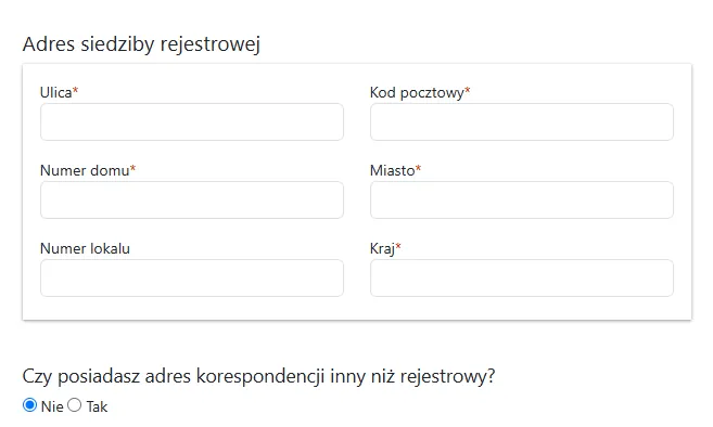 Adres siedziby klubu