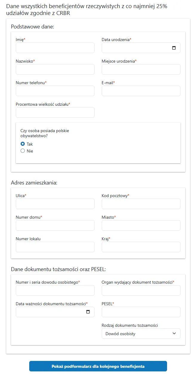 Beneficjenci rzeczywiści w spółce
