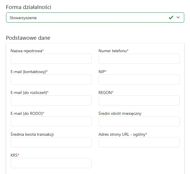 Forma działalności i podstawowe dane klubu