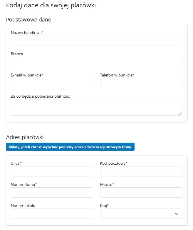 Dane placówki: nazwa, kontakt i adres