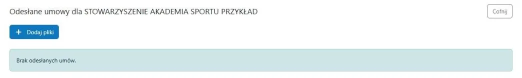 Odesłanie podpisanej umowy