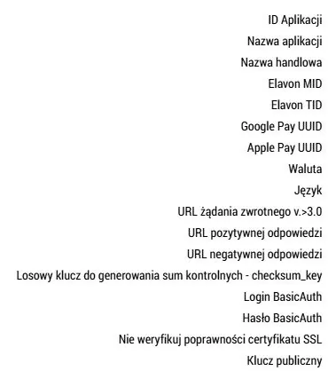Nazwy pól w podglądzie Serwisu — kolumna z wartościami pozostaje poza kadrem