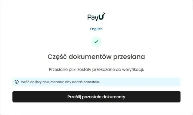 Dokumenty przekazane do PayU