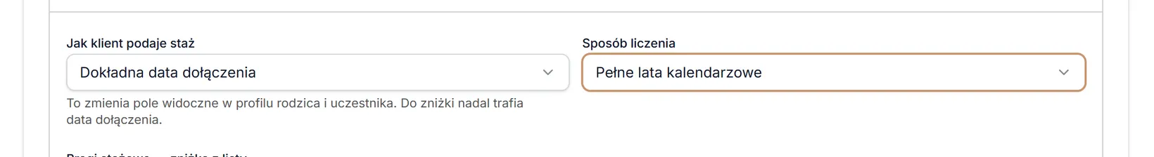Staż liczony w latach kalendarzowych