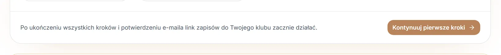 Stopka listy przy niedokończonej konfiguracji