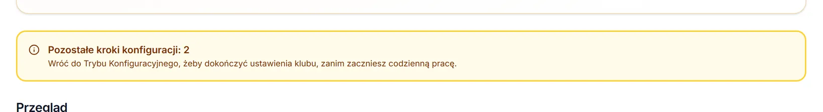 Ostrzeżenie w Trybie Roboczym