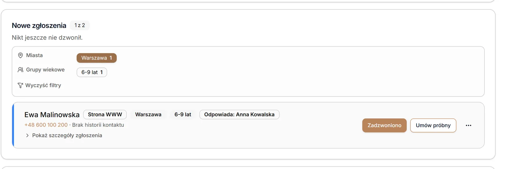 Filtr miasta w kolumnie