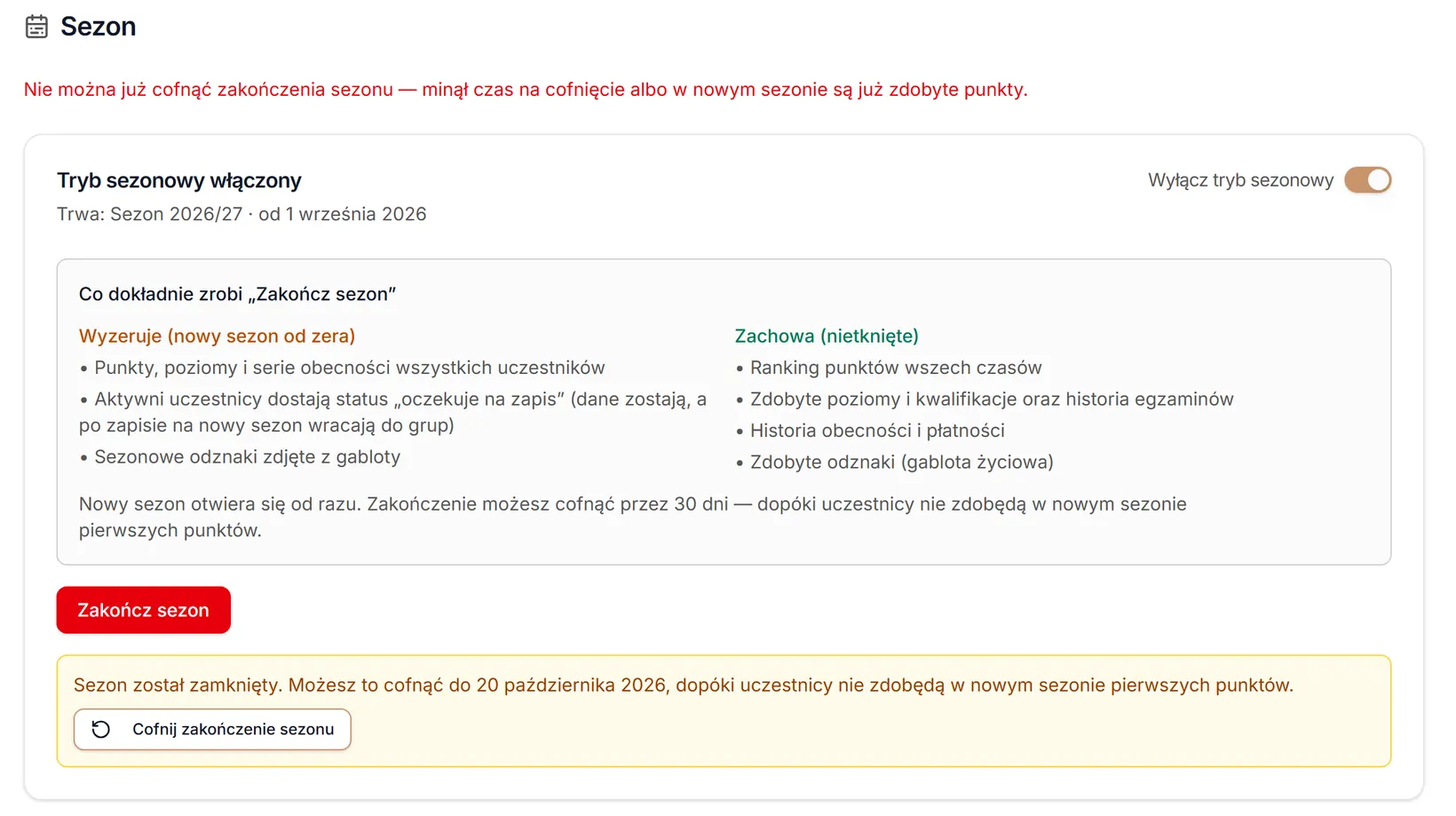 Za późno na cofnięcie