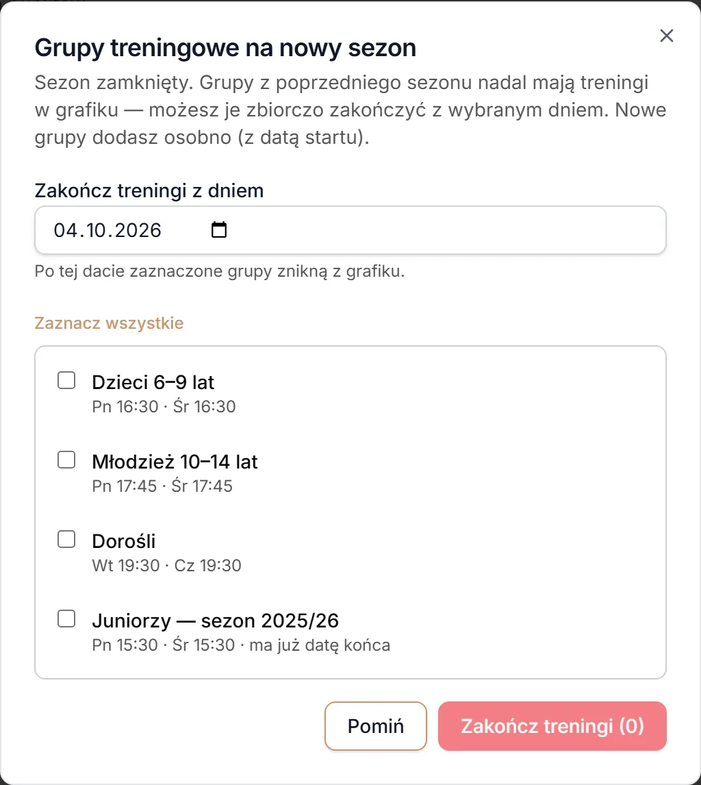 Żadna grupa nie jest zaznaczona