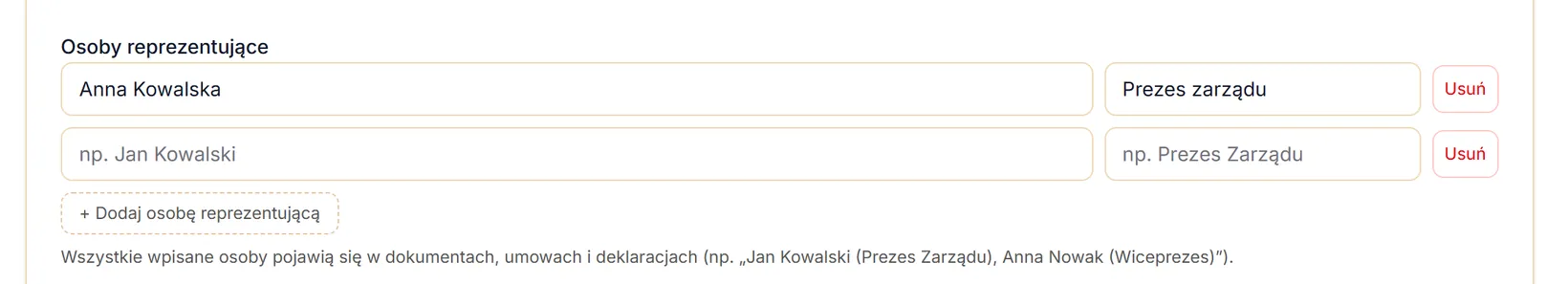 Dwie osoby reprezentujące