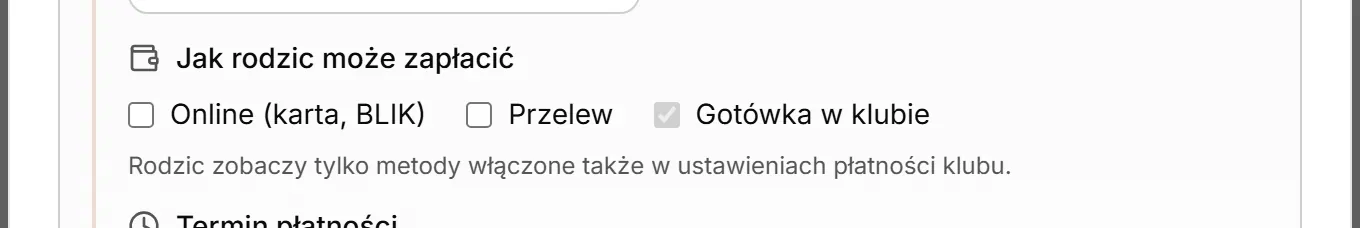 Została jedna metoda płatności