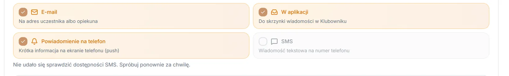 Stan SMS nieznany