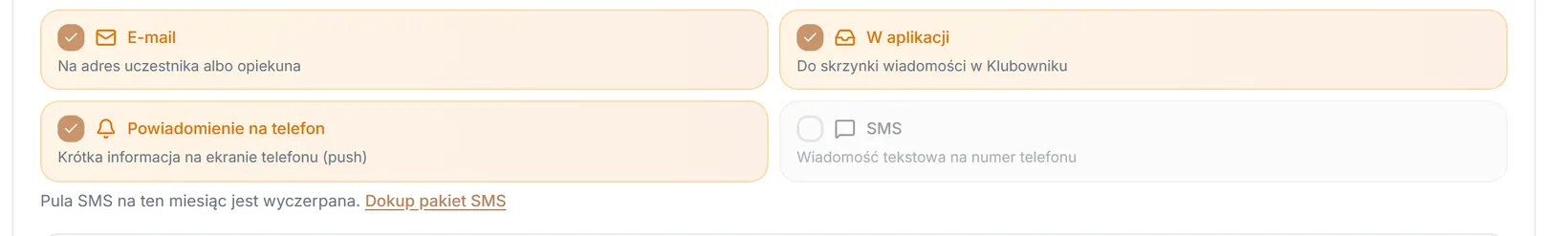 Pula SMS wyczerpana